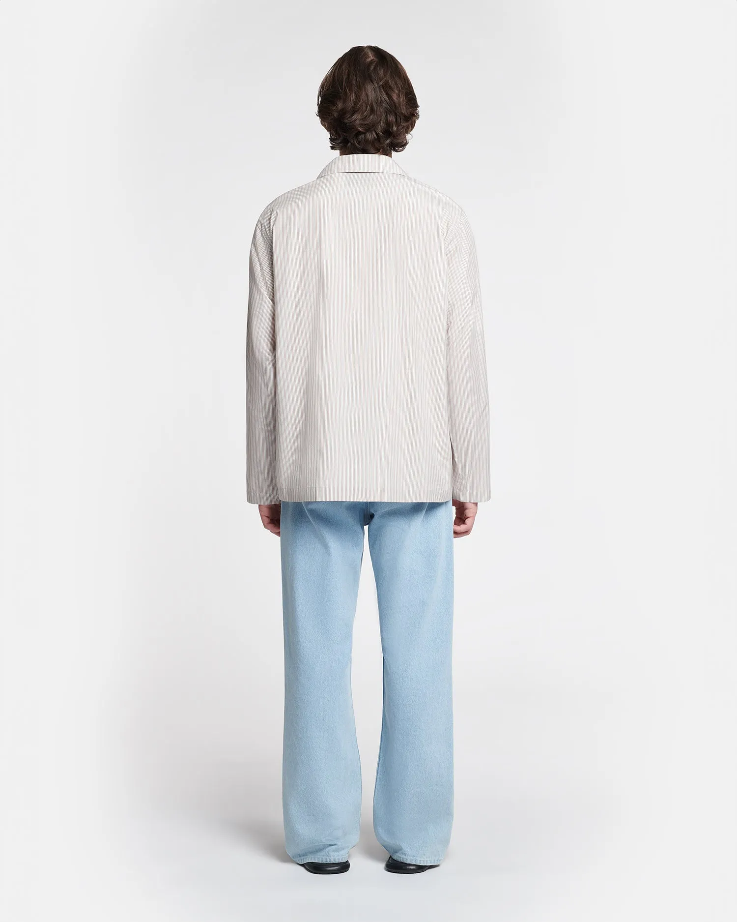 Jelmer - Striped Shirt - Caramel/ Ecru sold by Nanushka product image thumbnail 4