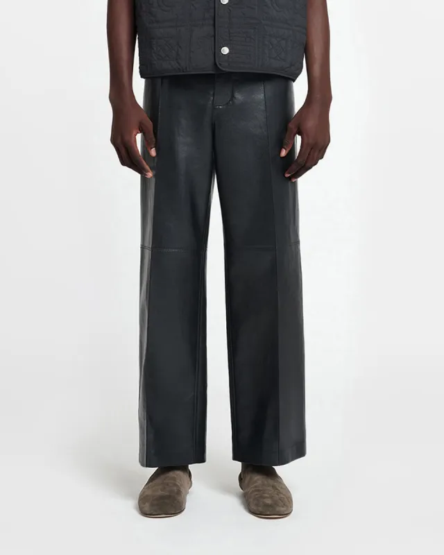 Dax - Regenerated Leather Pants - Black sold by Nanushka