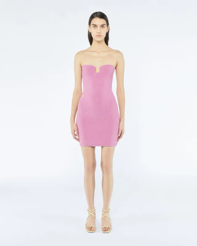 Zina - Sale Anew Textured Dress - Pink sold by Nanushka