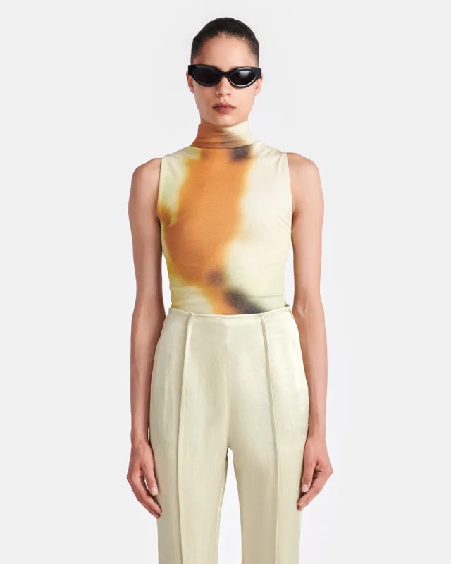 Annyka - Printed Mesh-Jersey Top - Smudged Graffiti sold by Nanushka