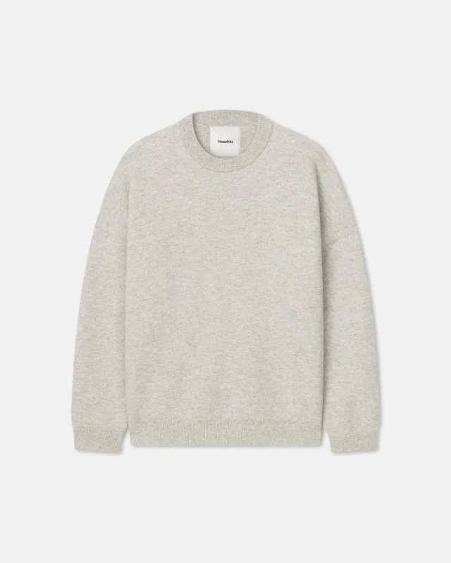 Joyann - Plush Cashmere Sweater - Gray sold by Nanushka