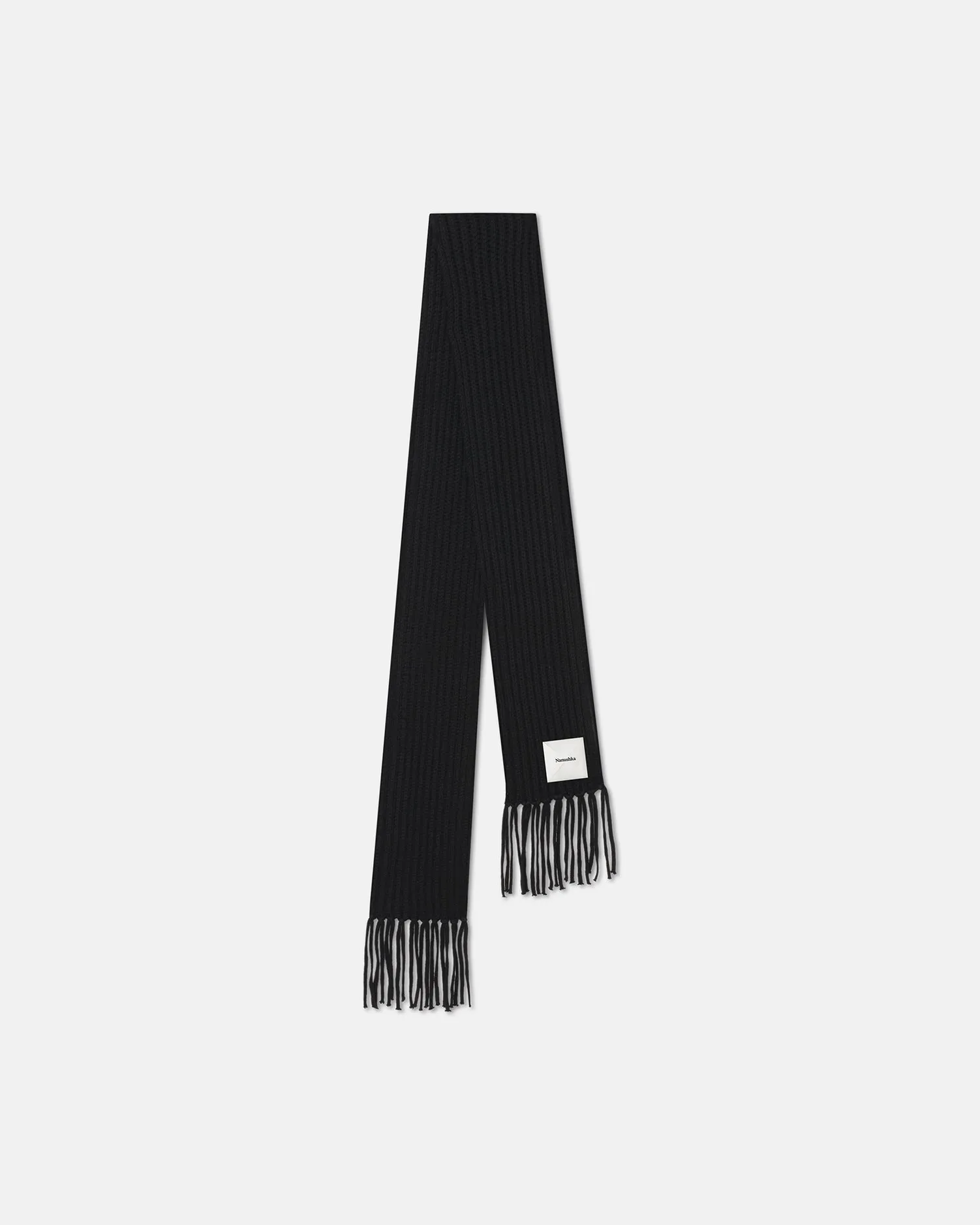 Izaia - Cashmere-Blend Scarf - Black sold by Nanushka