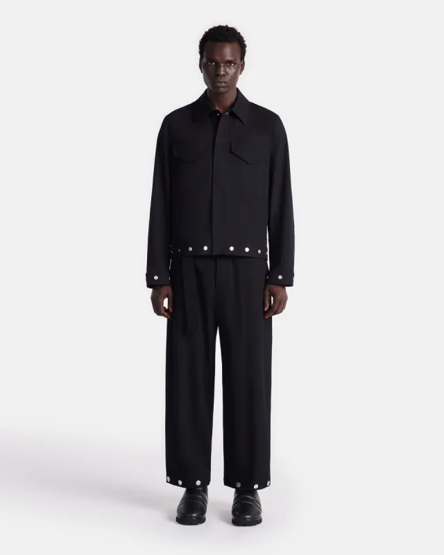 Dallin - Studded Cavalry-Twill Pants - Ink sold by Nanushka