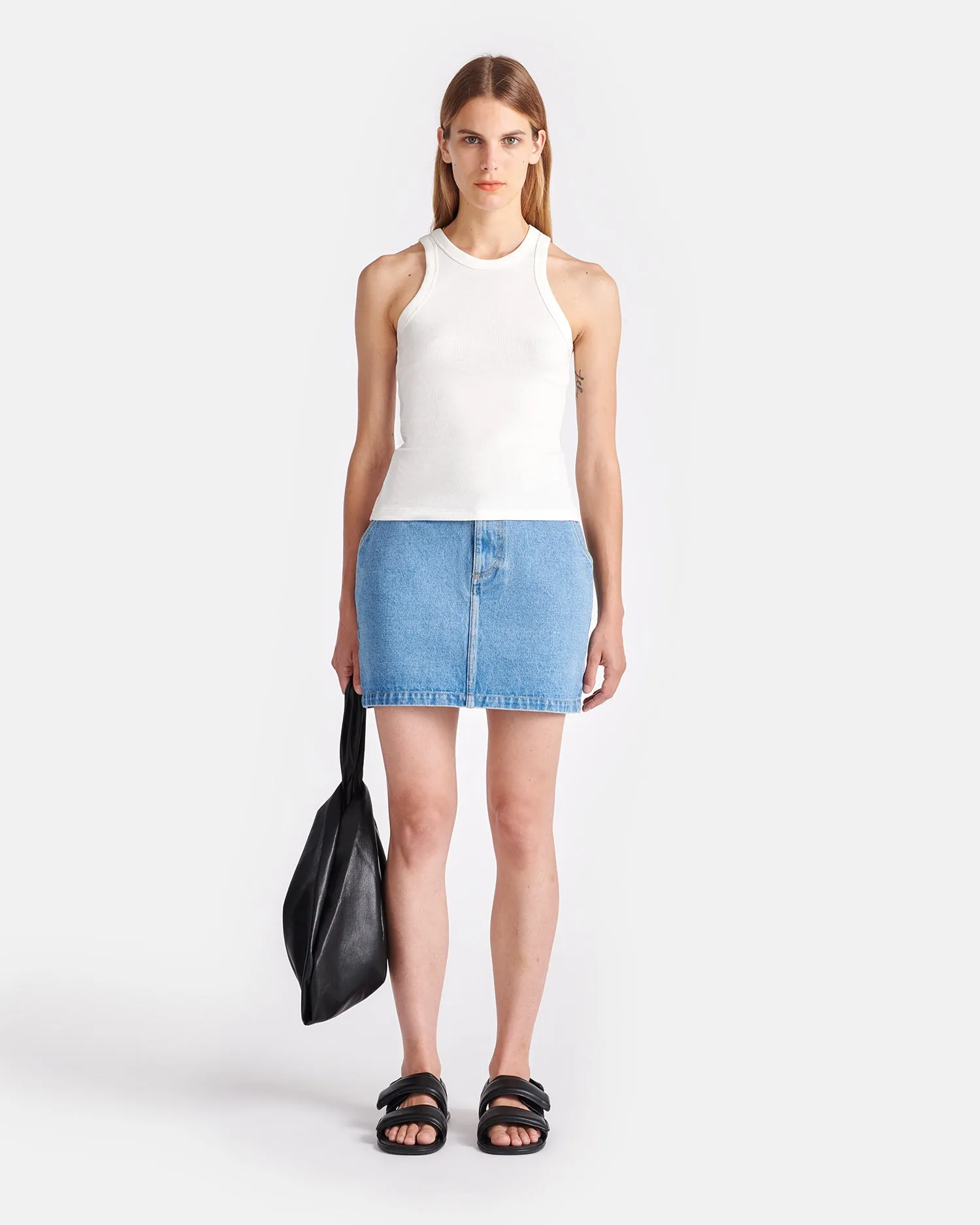 Herve - Ribbed-Jersey Tank Top - Off White sold by Nanushka product image thumbnail 3