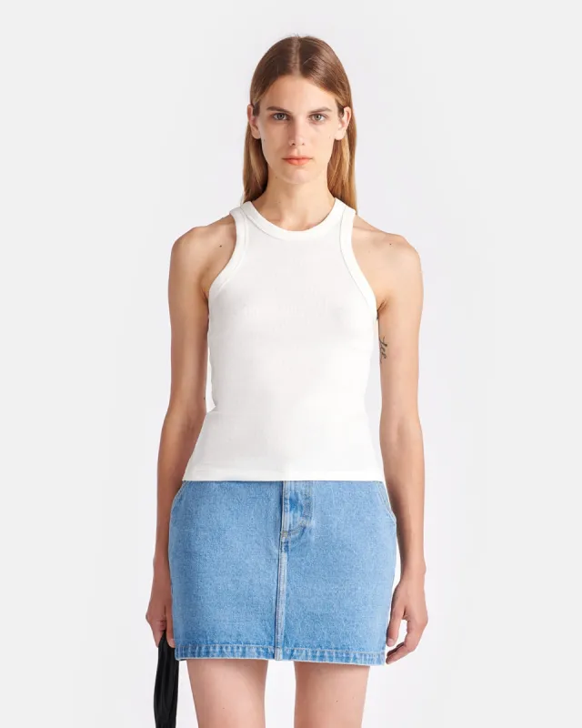 Herve - Ribbed-Jersey Tank Top - Off White made by Nanushka