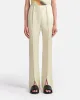 Ratana - Crinkled-Satin Slim-Leg Pants - Green Tea sold by Nanushka