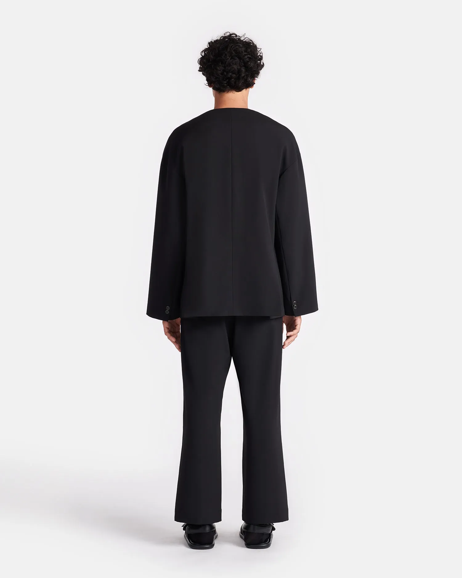 Cedric - Double-Breasted Twill Suiting Blazer - Black sold by Nanushka product image thumbnail 4