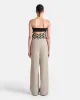 Jacinda - Printed Silk And Mesh-Jersey Bandeau Top - Diamond Check sold by Nanushka