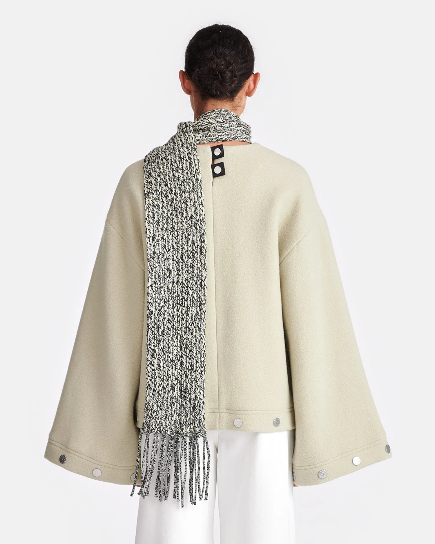 Anwen - Studded Felted Wool Top - Oat sold by Nanushka product image thumbnail 2