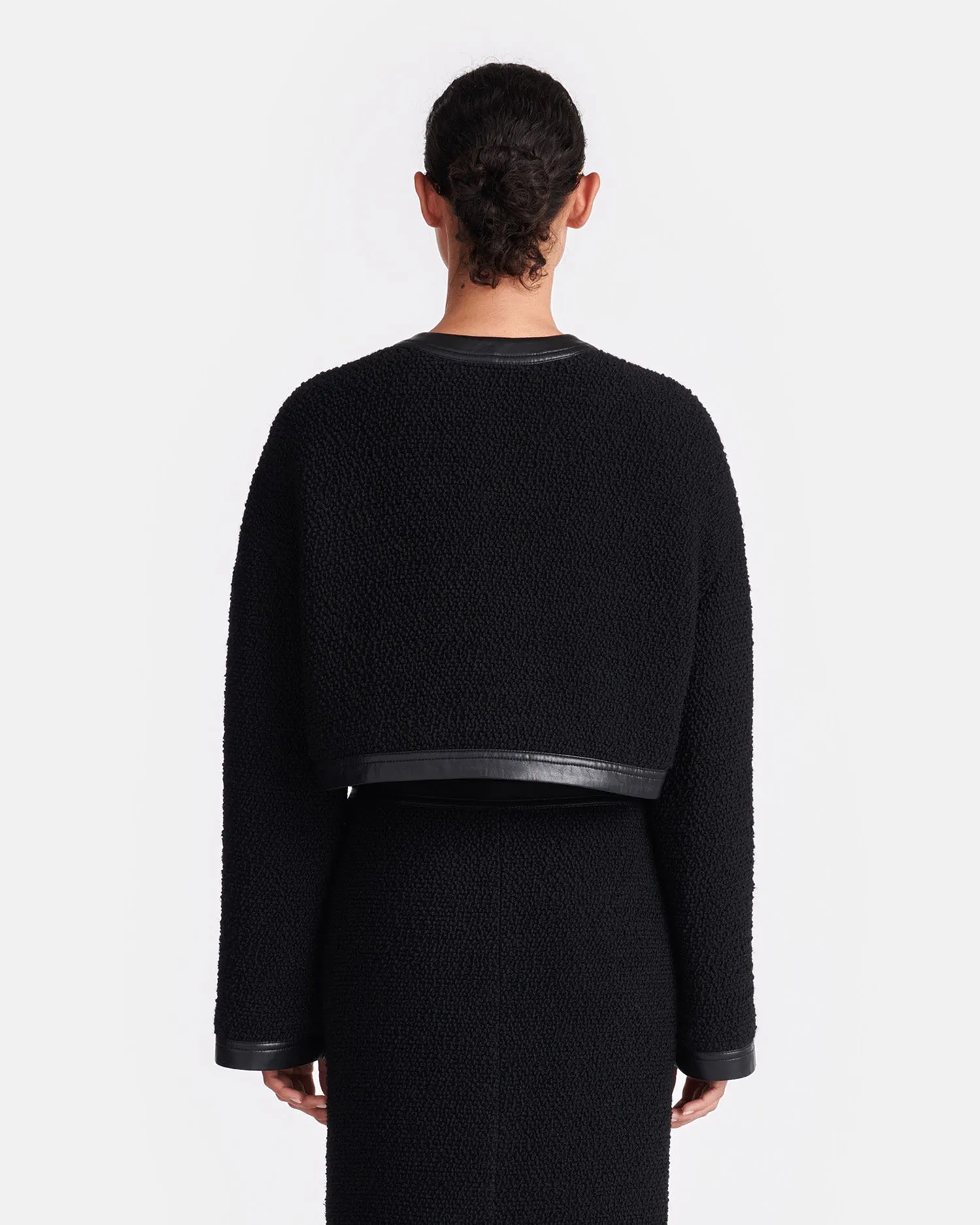 Eliska - Boucle-Tweed Jacket - Black sold by Nanushka product image thumbnail 2