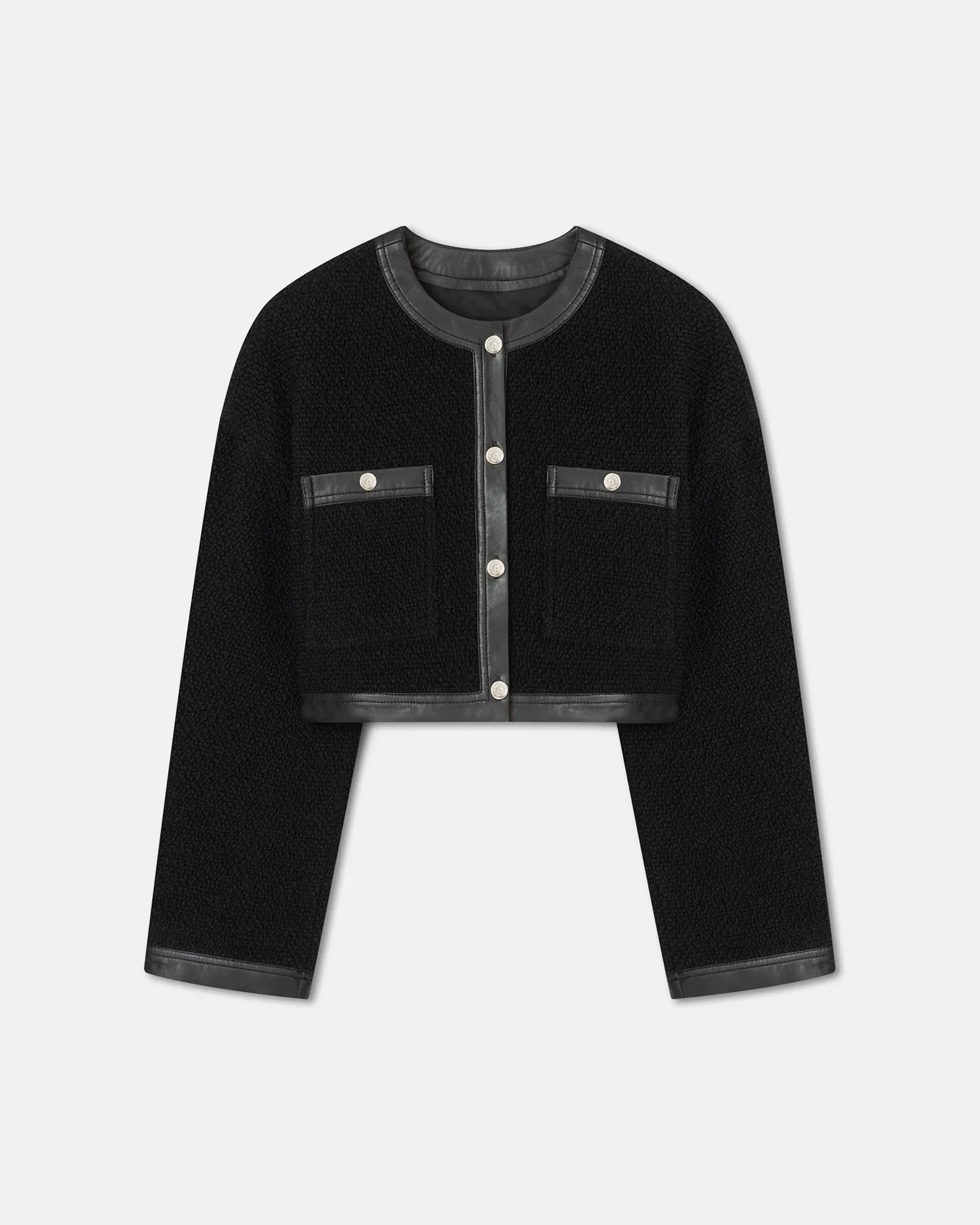 Eliska - Boucle-Tweed Jacket - Black sold by Nanushka product image thumbnail 5