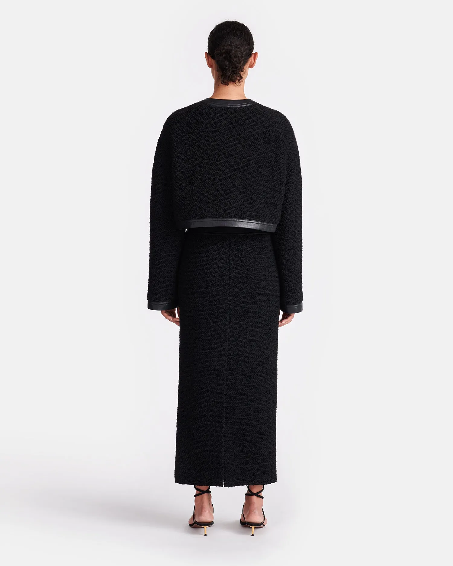 Eliska - Boucle-Tweed Jacket - Black sold by Nanushka product image thumbnail 4