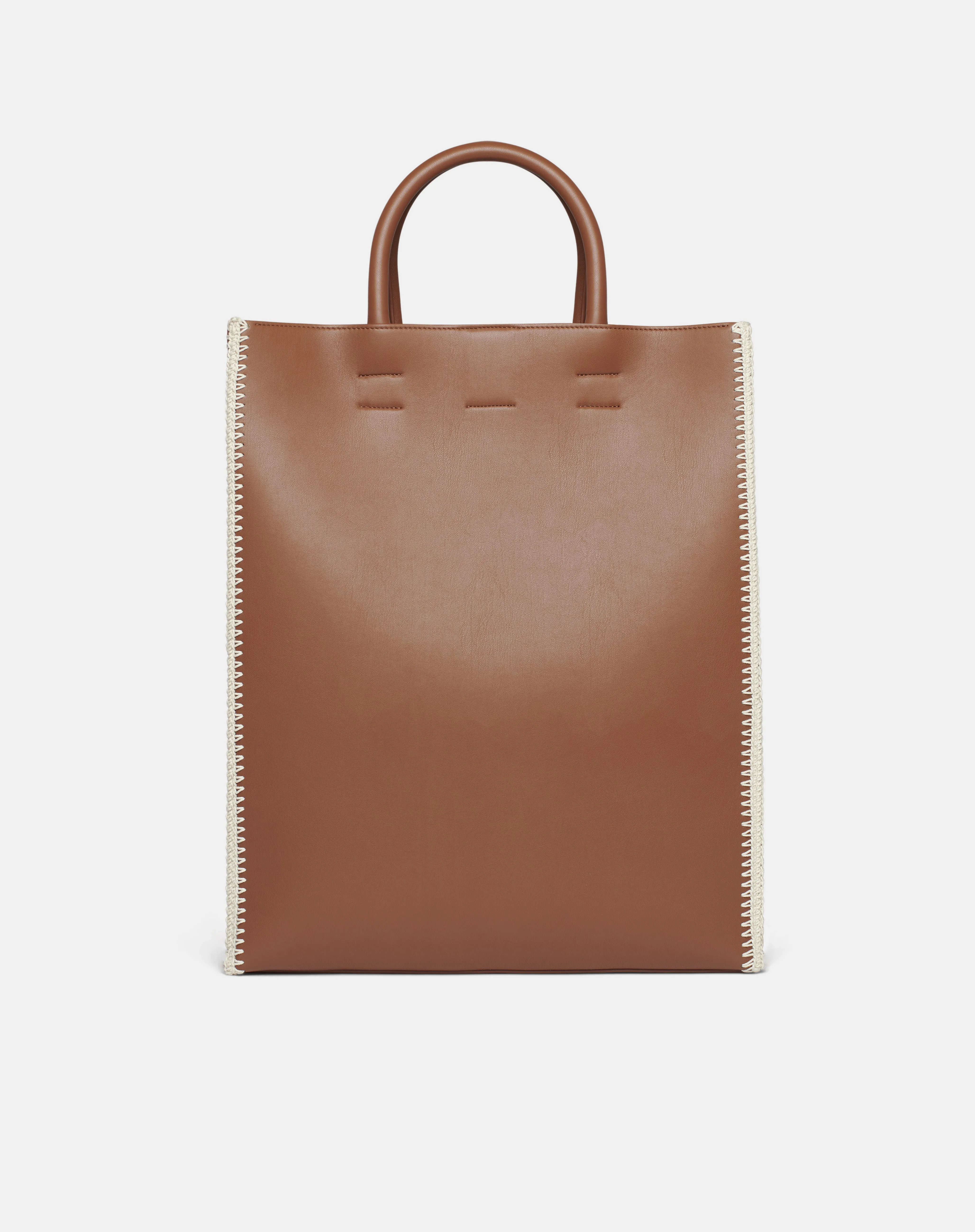 The Compass Tote - Crochet Tote Bag - Tan/Crème sold by Nanushka product image thumbnail 2