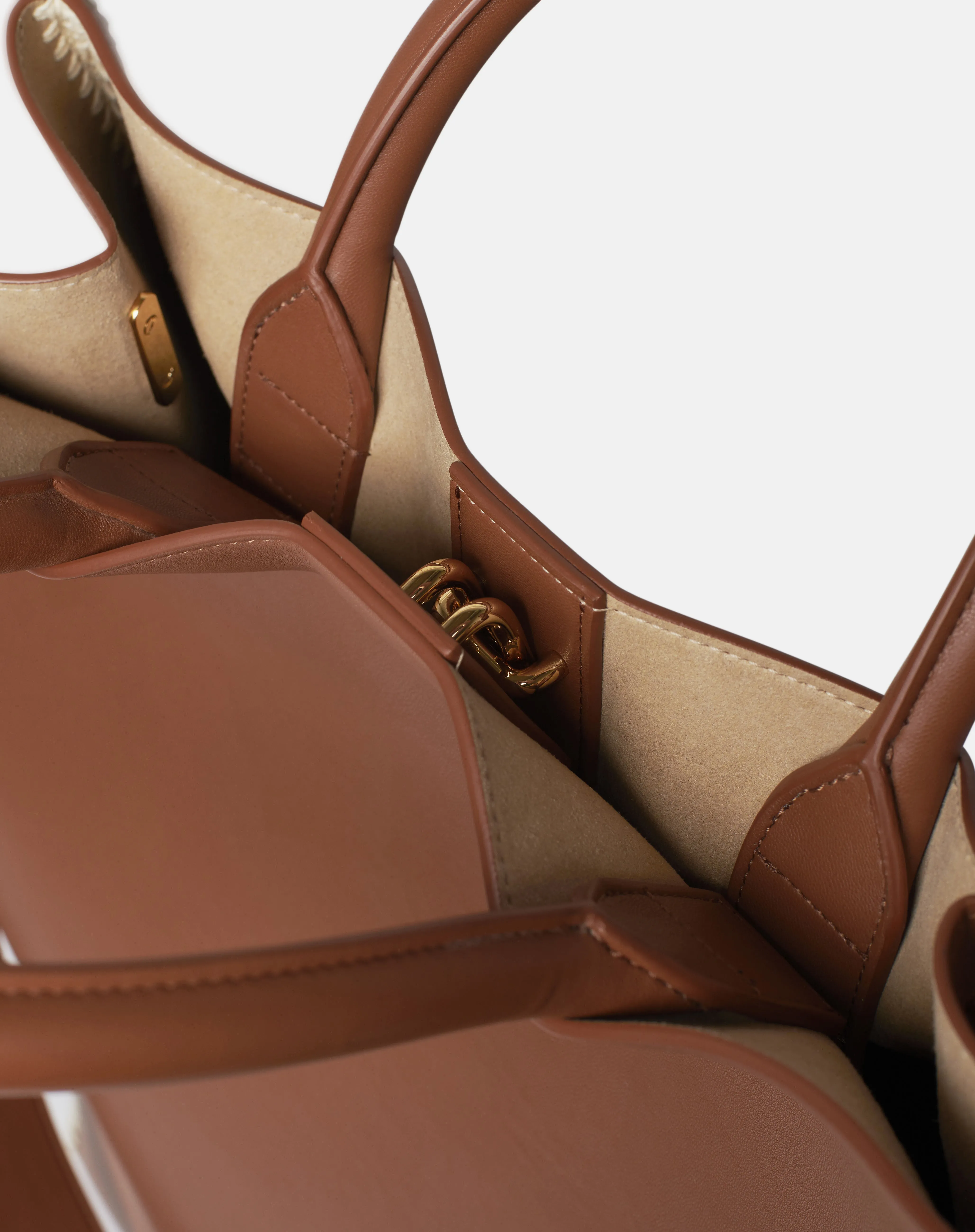 The Compass Tote - Crochet Tote Bag - Tan/Crème sold by Nanushka product image thumbnail 5