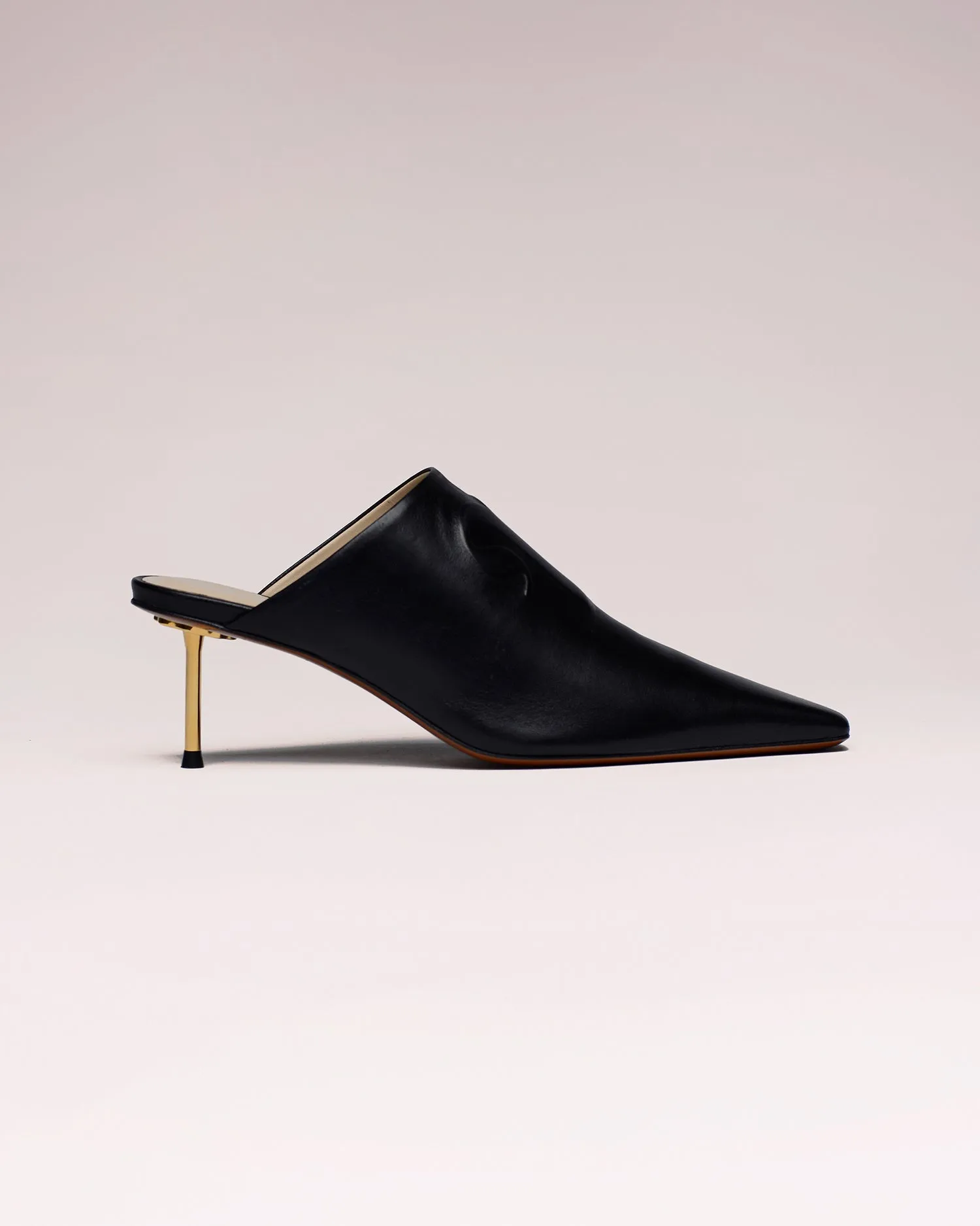 Vilma - Sale Leather Mules - Black sold by Nanushka product image thumbnail 5