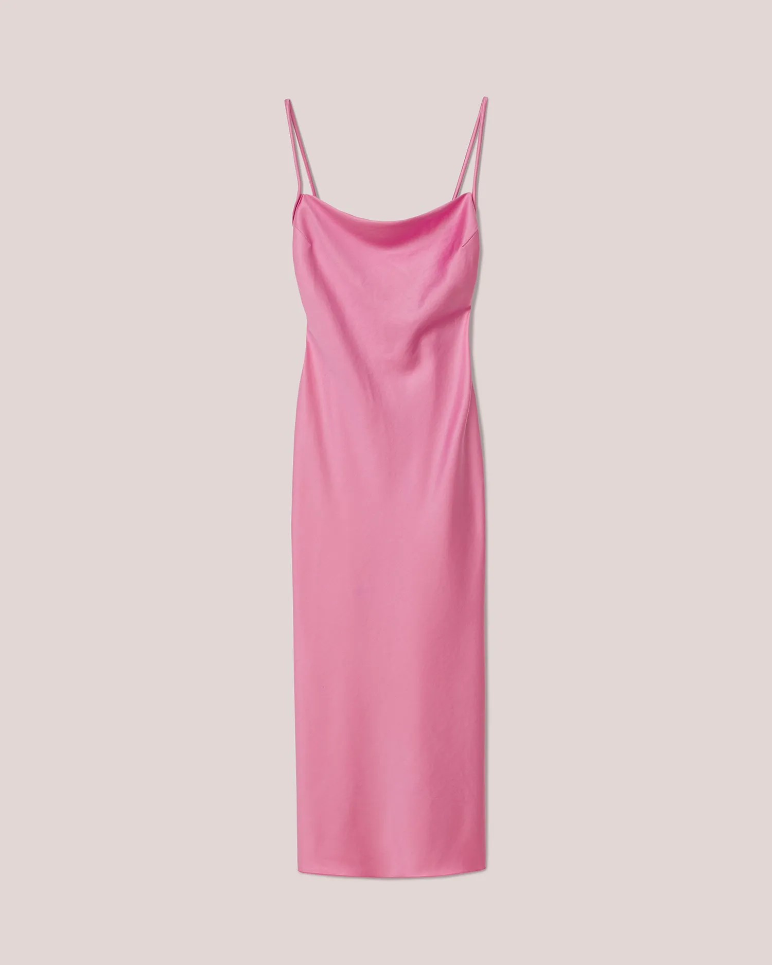 Irma - Glossy Satin Dress - Pink sold by Nanushka