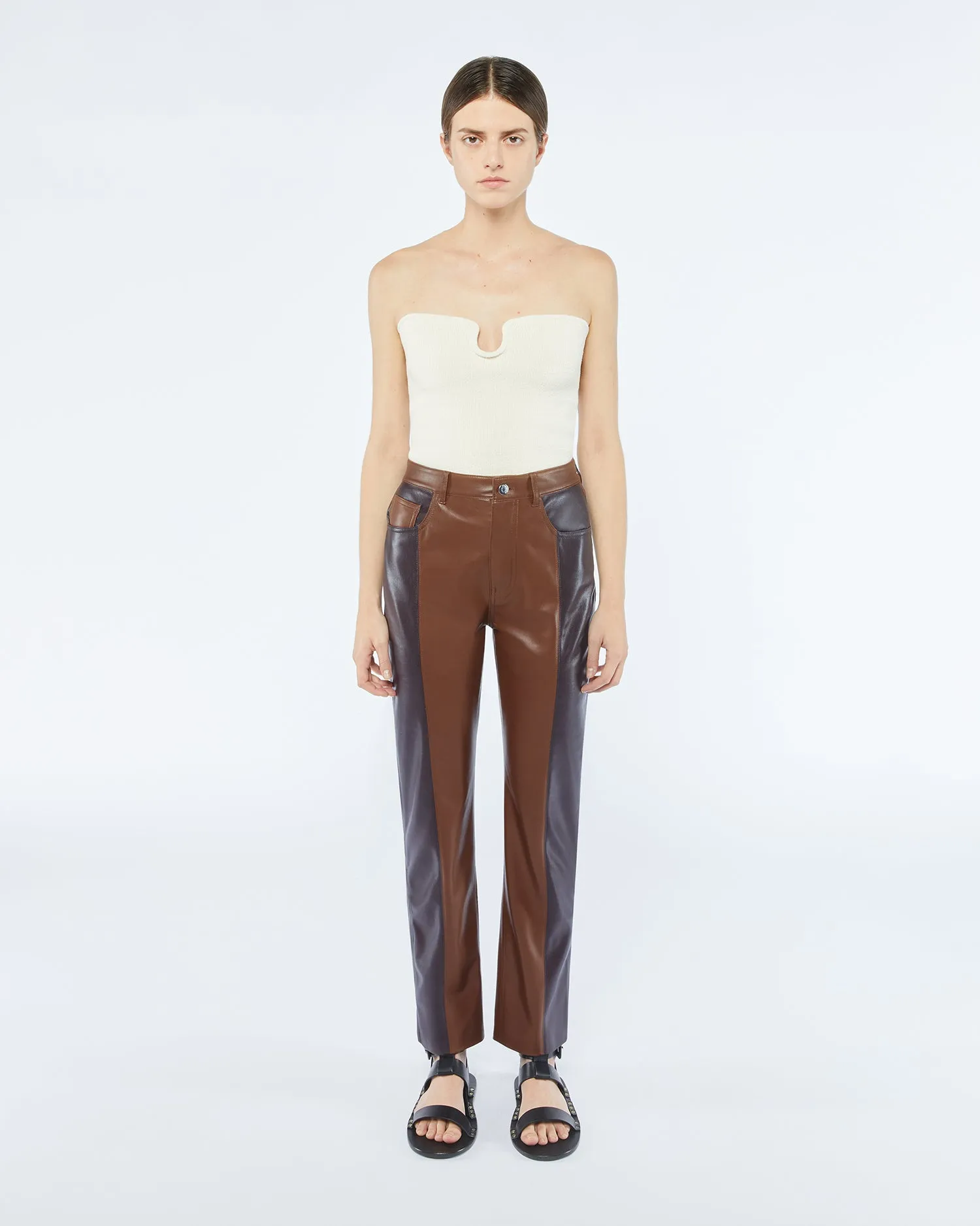 Chrissie - Sale Anew Textured Corset Top - Creme sold by Nanushka