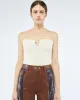 Chrissie - Sale Anew Textured Corset Top - Creme sold by Nanushka