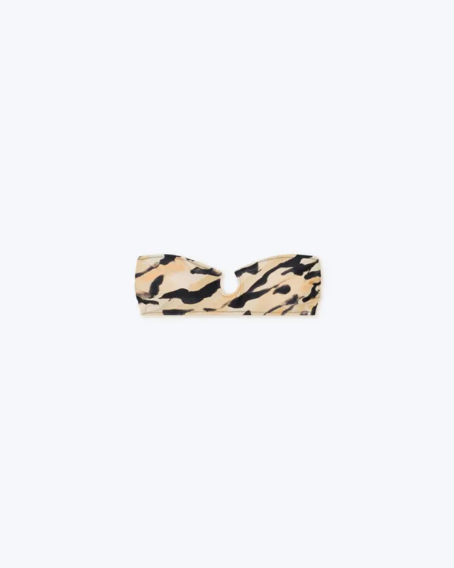 Mahy - Sale Round Front Wire Bandeau - Hand Painted Abstract Animal sold by Nanushka