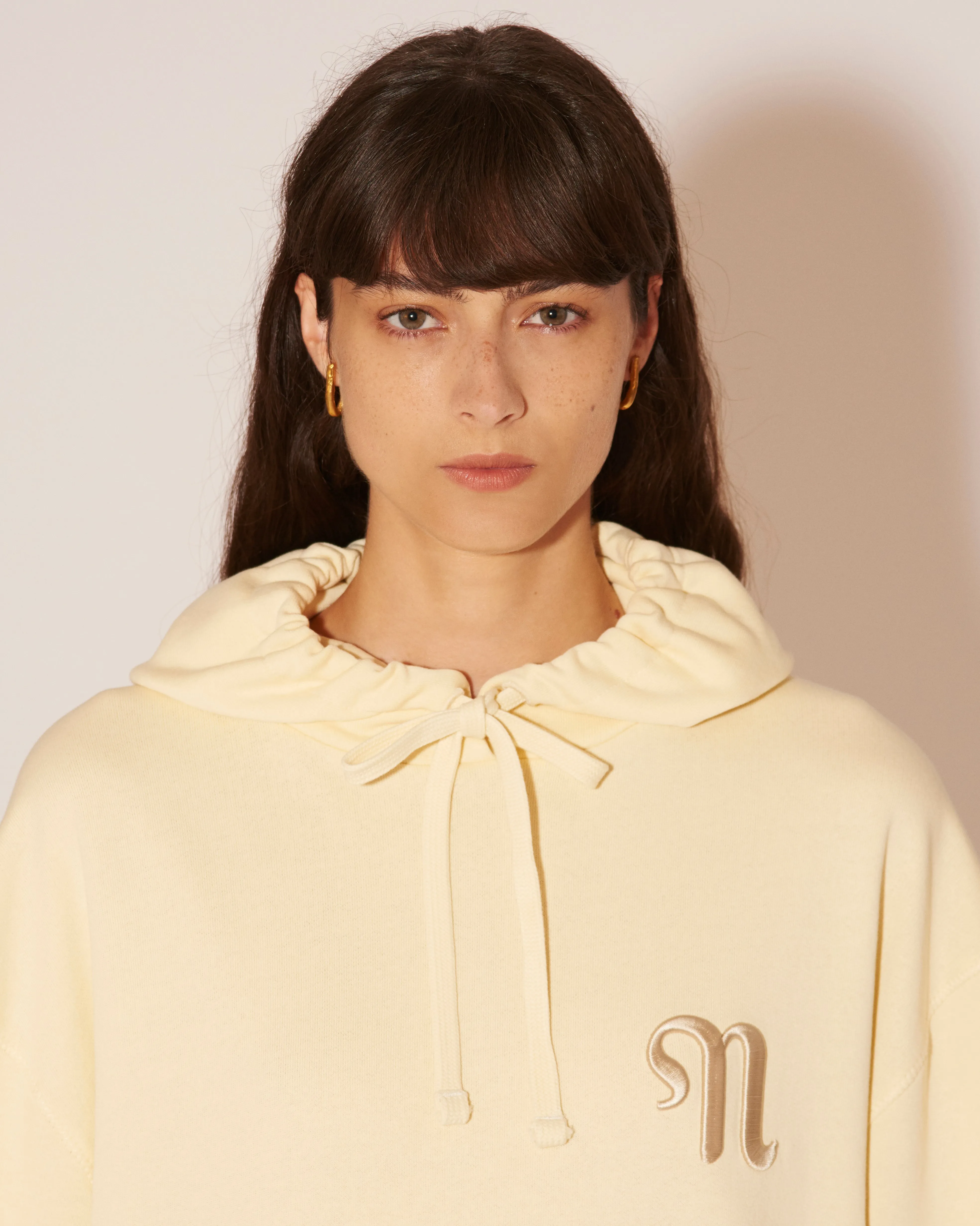 Ever - Organically Cotton Logo Hoodie - Creme sold by Nanushka product image thumbnail 2