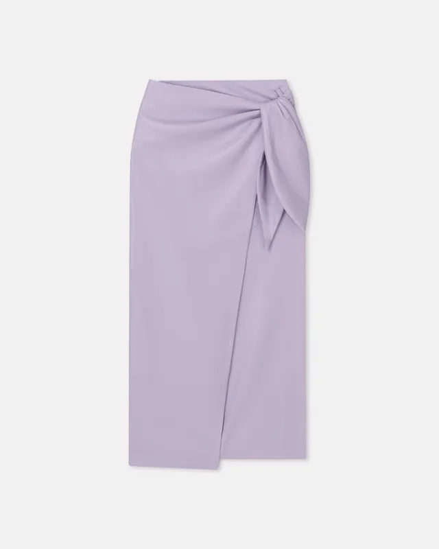 Amas - Okobor™ Alt-Leather Sarong Wrap Skirt - Lilac sold by Nanushka