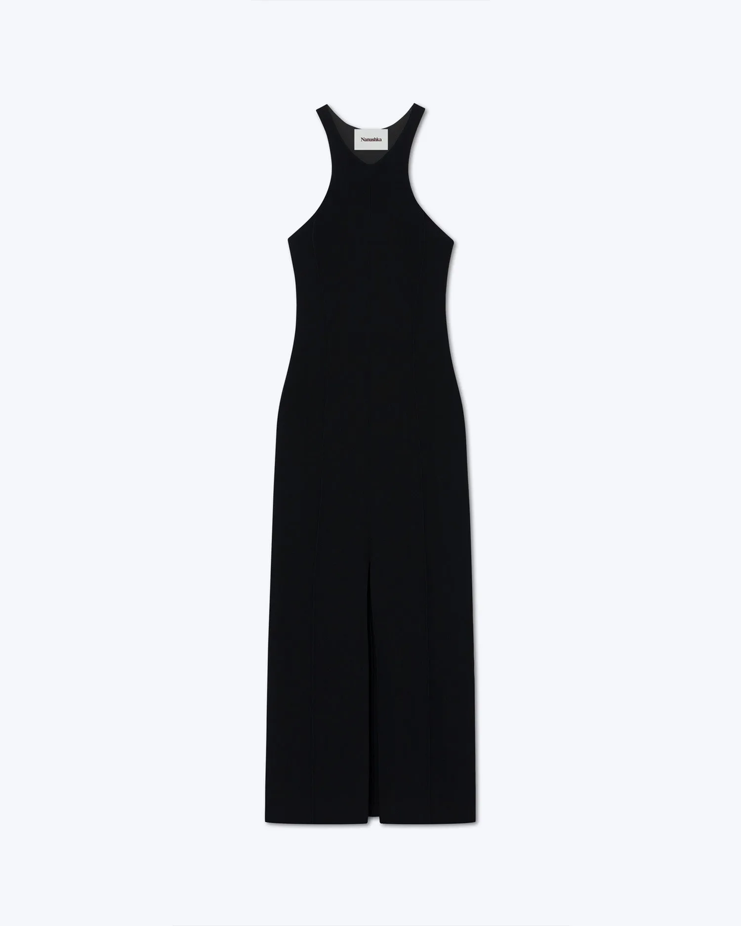 Elia - Sale Fitted Halterneck Midi Dress - Black sold by Nanushka
