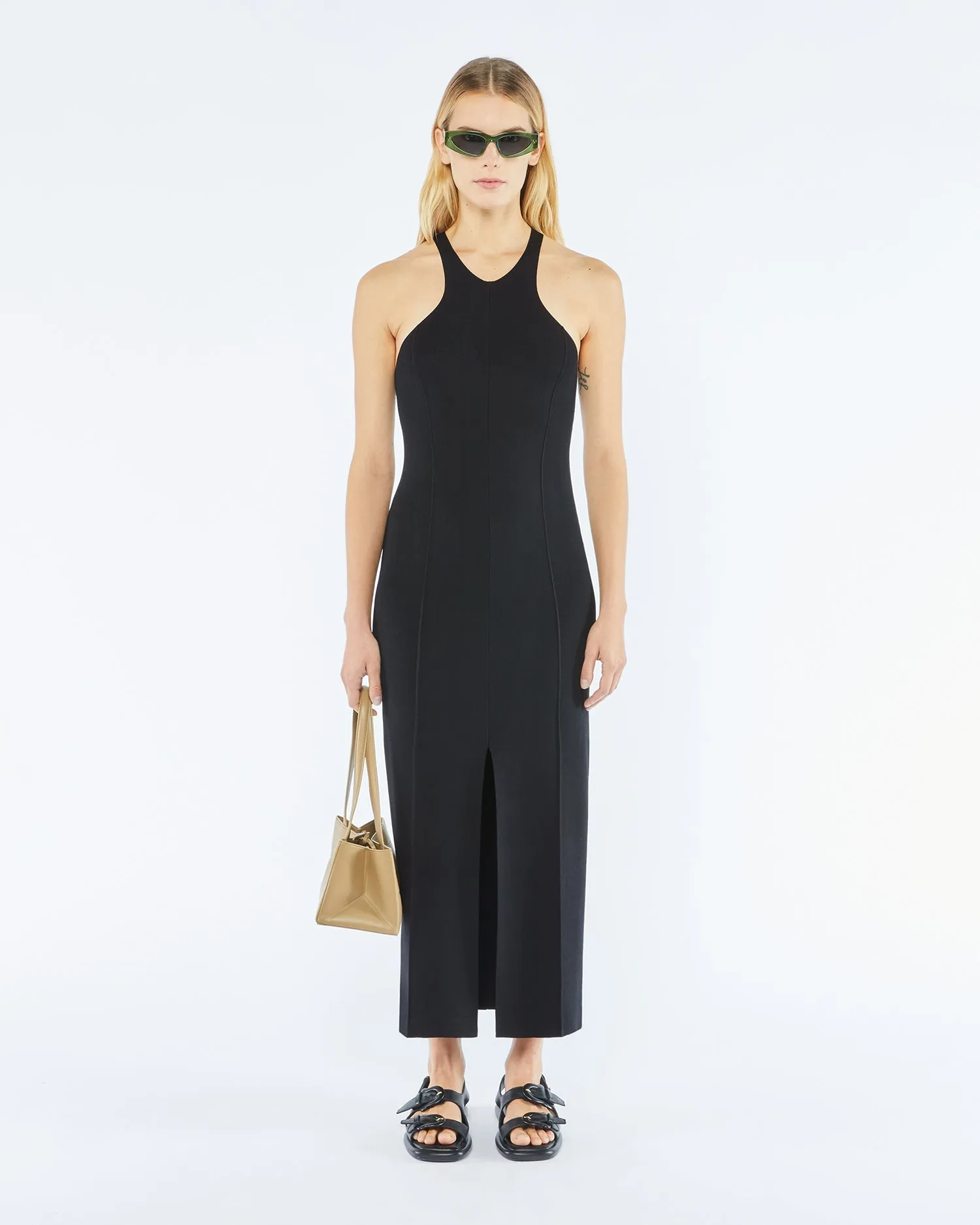 Elia - Sale Fitted Halterneck Midi Dress - Black sold by Nanushka product image thumbnail 2