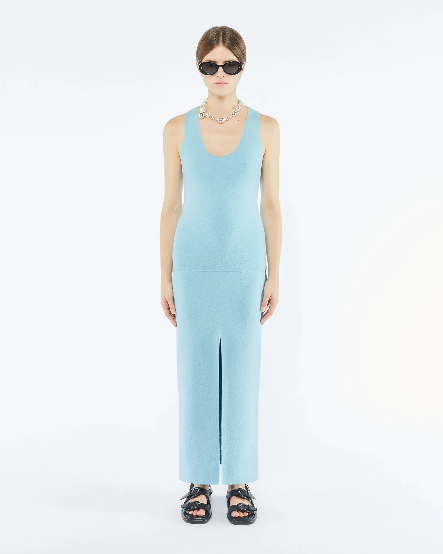 Joia - Sale Terry-Knit Tank Top - Sky sold by Nanushka product image thumbnail 2