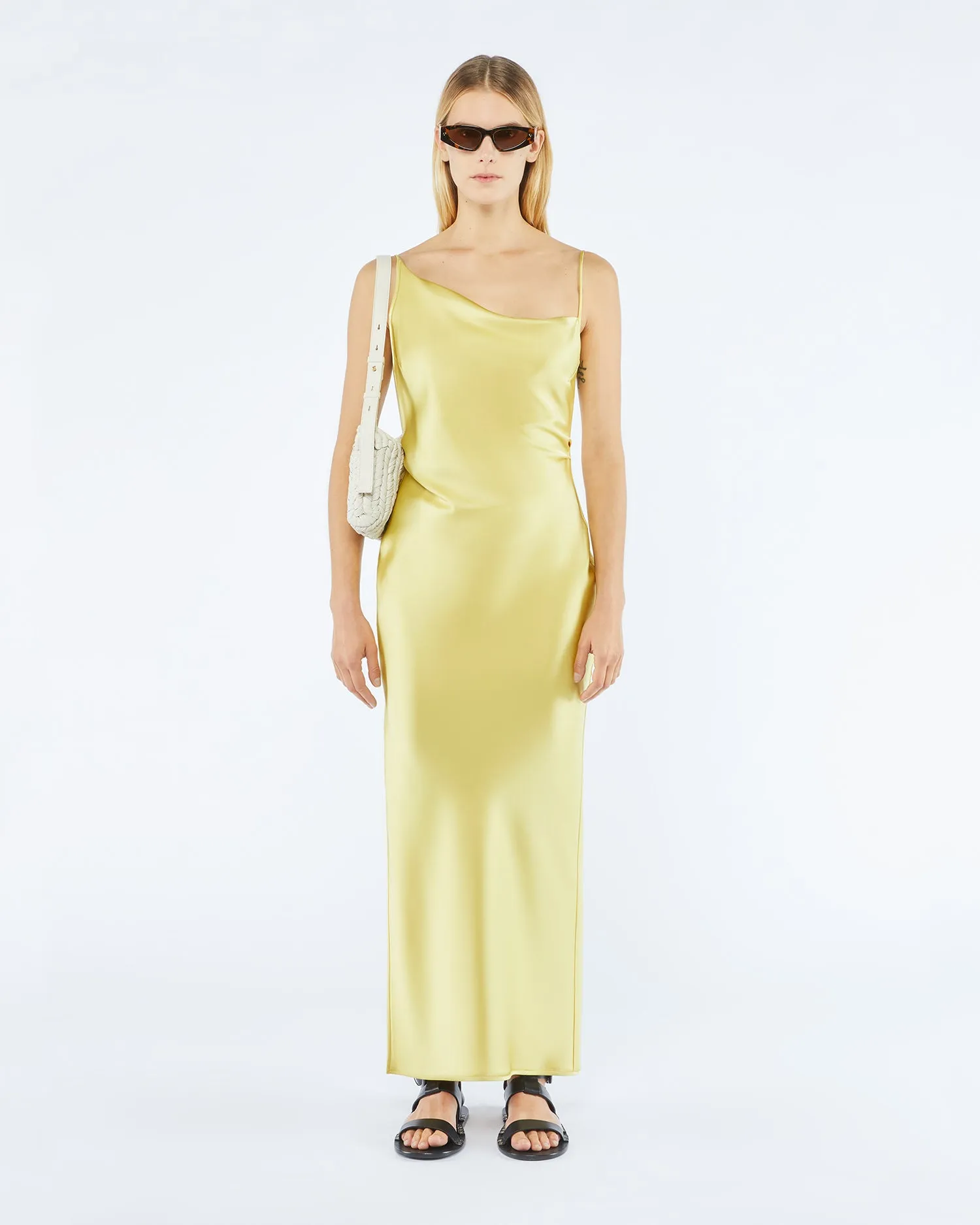 Lennie - Sale Slip Satin Maxi Dress - Yellow sold by Nanushka product image thumbnail 2