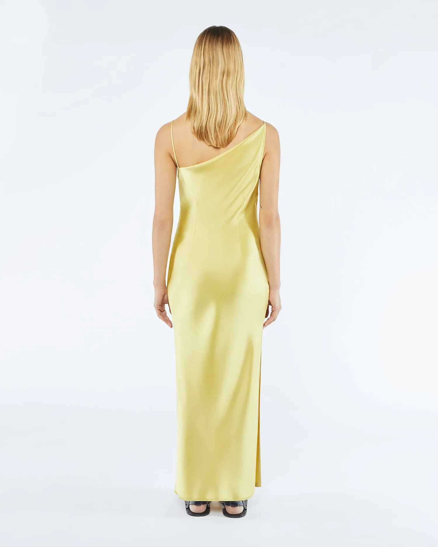Lennie - Sale Slip Satin Maxi Dress - Yellow sold by Nanushka product image thumbnail 3