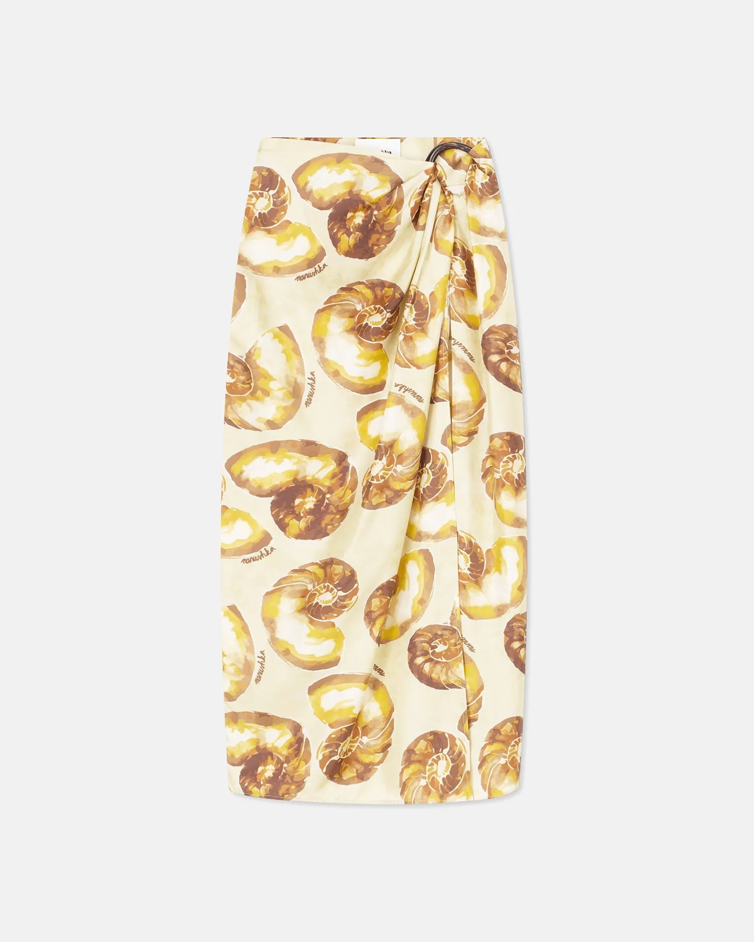 Marlis - Sale Sarong Midi Skirt - Seashell Sand sold by Nanushka