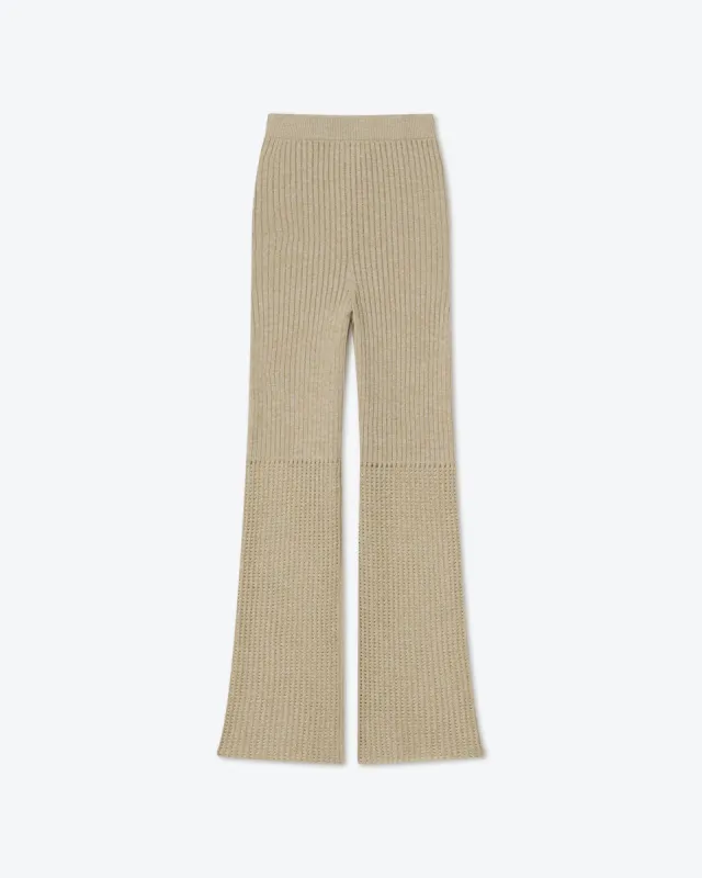 Karine - Sale Ribbed-Knit Pants - Creme sold by Nanushka