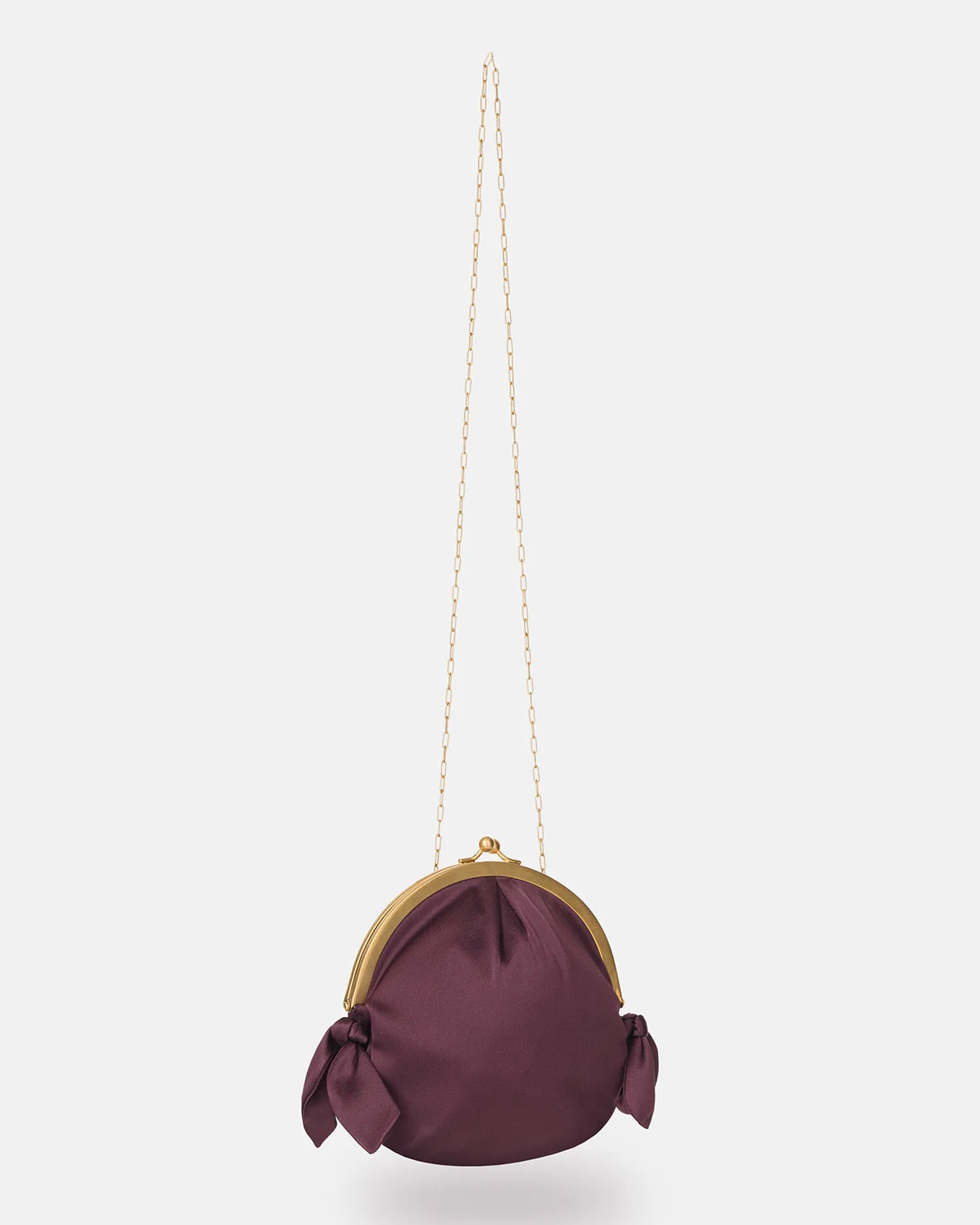 Oana - Slip Satin Bag - Eggplant sold by Nanushka