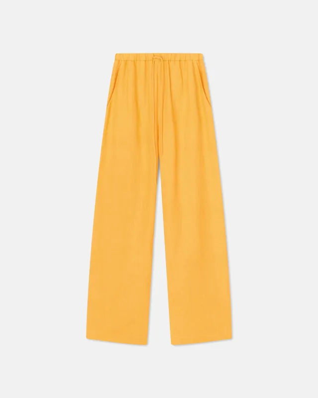 Polyka - Sale Linen Pants - Orange Pf23 sold by Nanushka