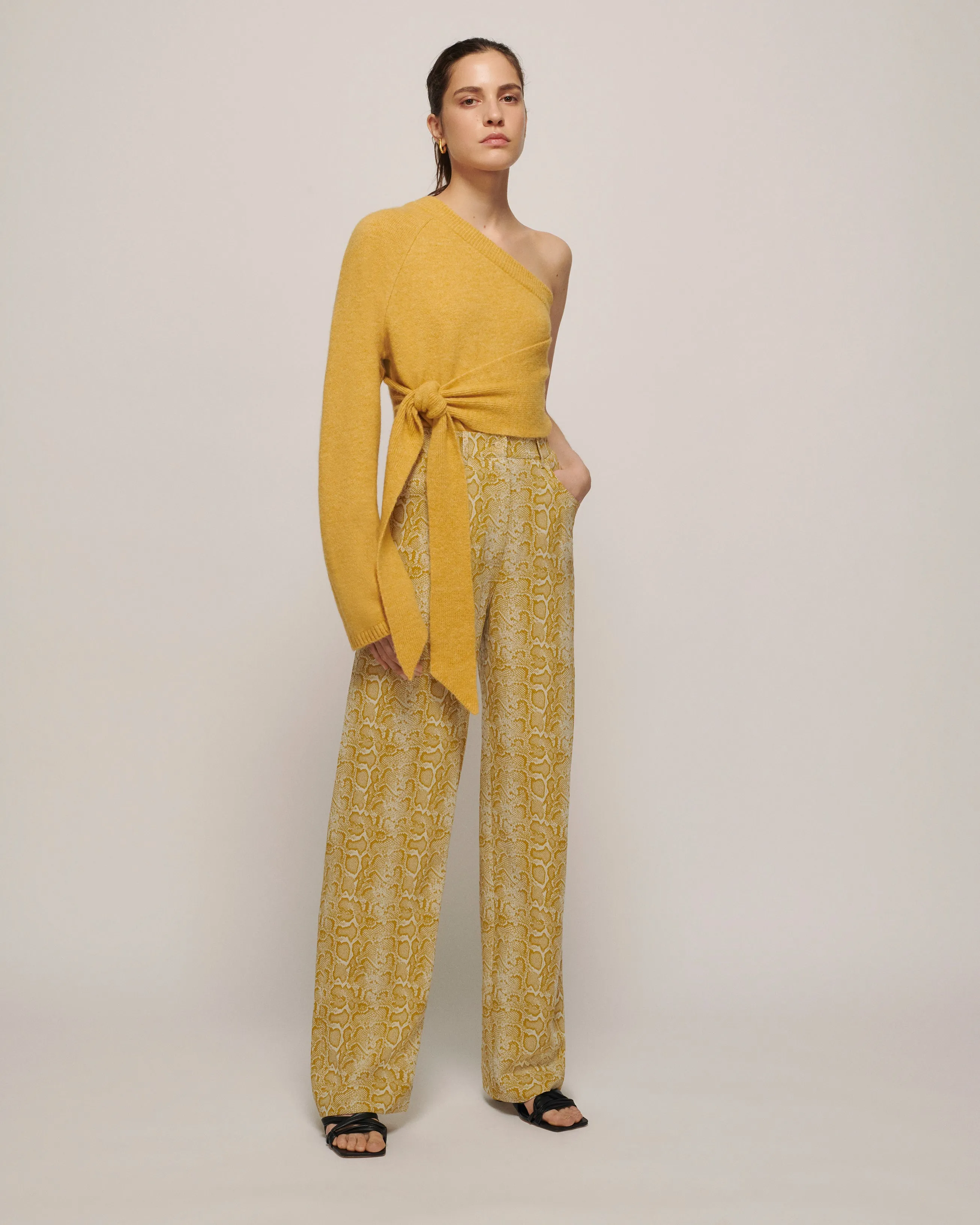 Cleto - One Shoulder Knit - Yellow sold by Nanushka product image thumbnail 2