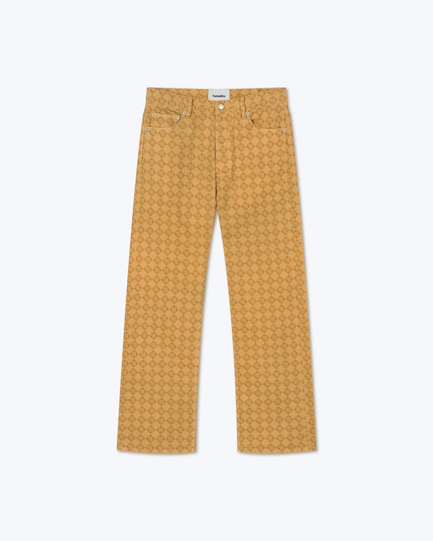Gannon - Sale Laser Faded Monogram Jeans - Camel sold by Nanushka