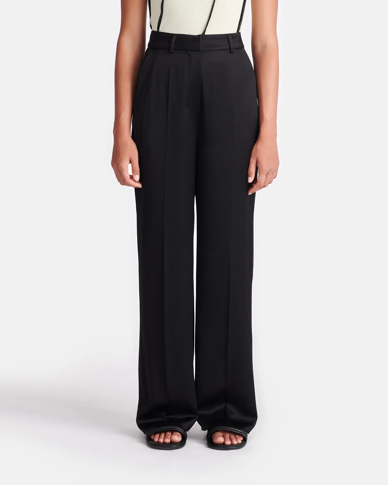 Zoelle - Slip-Satin Pants - Black sold by Nanushka product image thumbnail 4