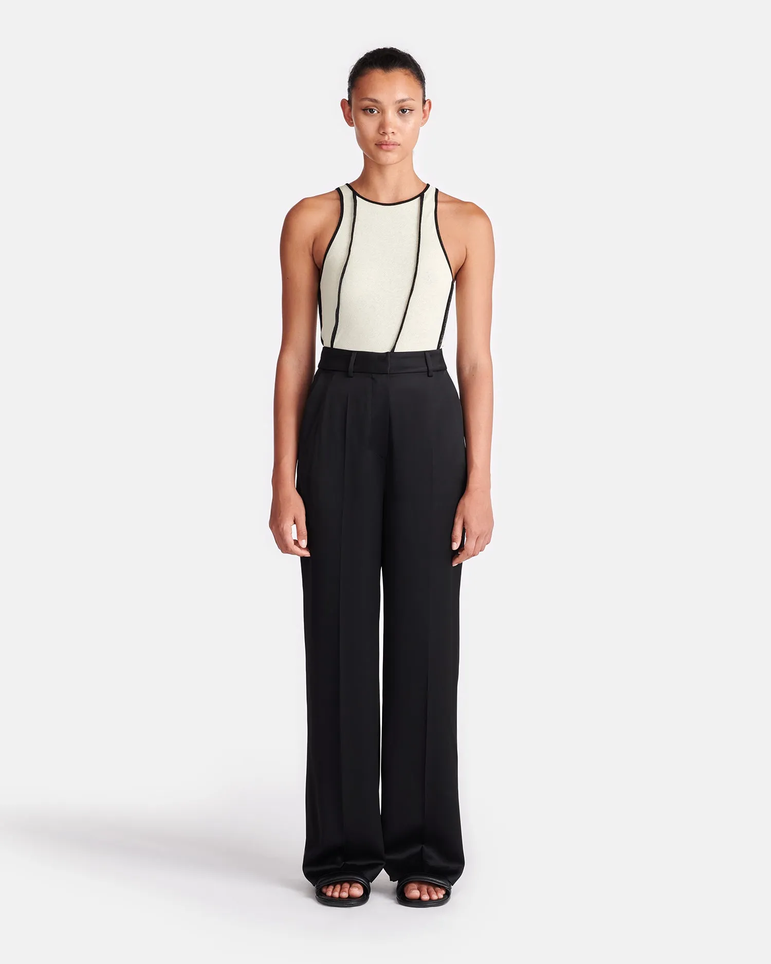 Zoelle - Slip-Satin Pants - Black sold by Nanushka product image thumbnail 2