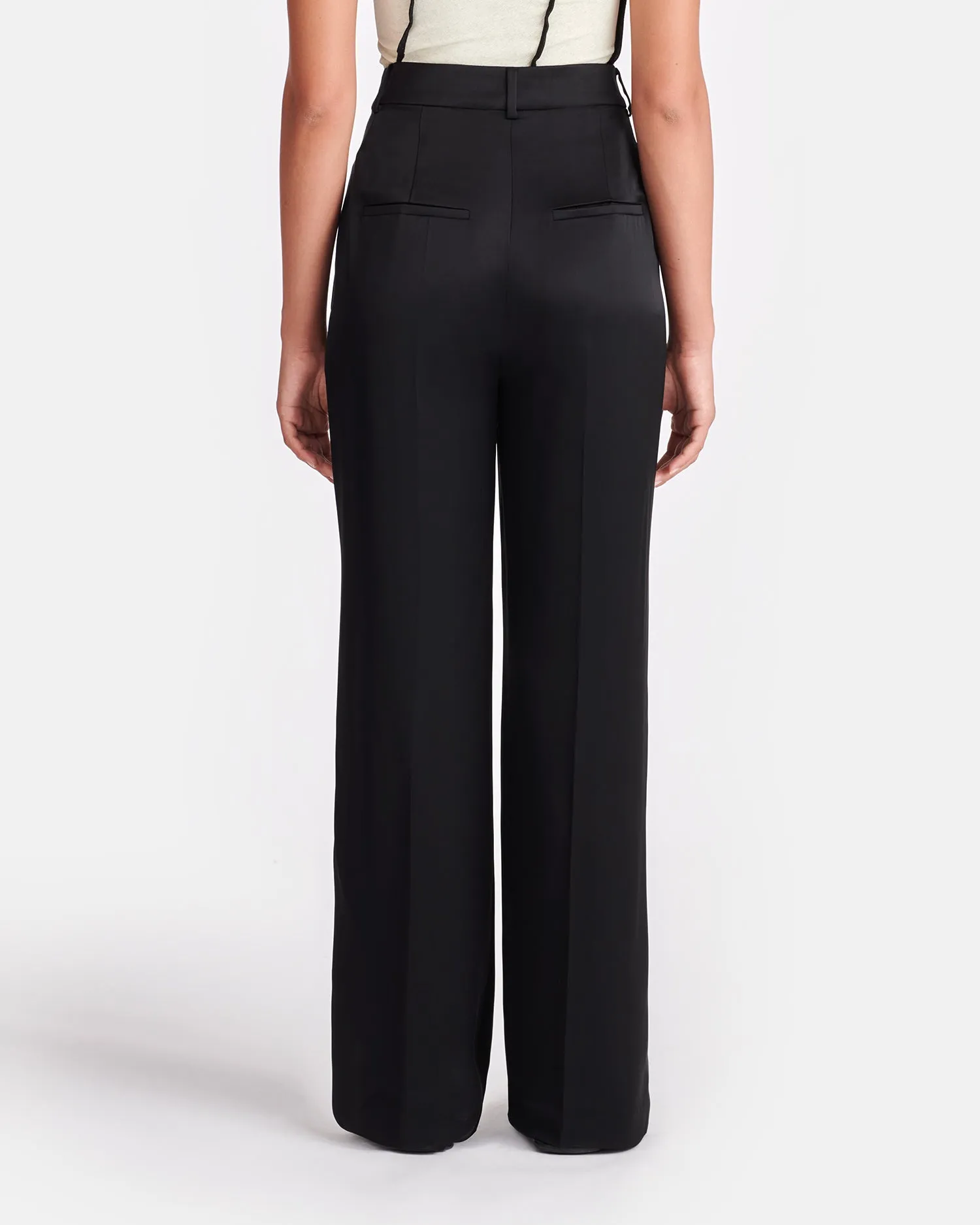 Zoelle - Slip-Satin Pants - Black sold by Nanushka product image thumbnail 5