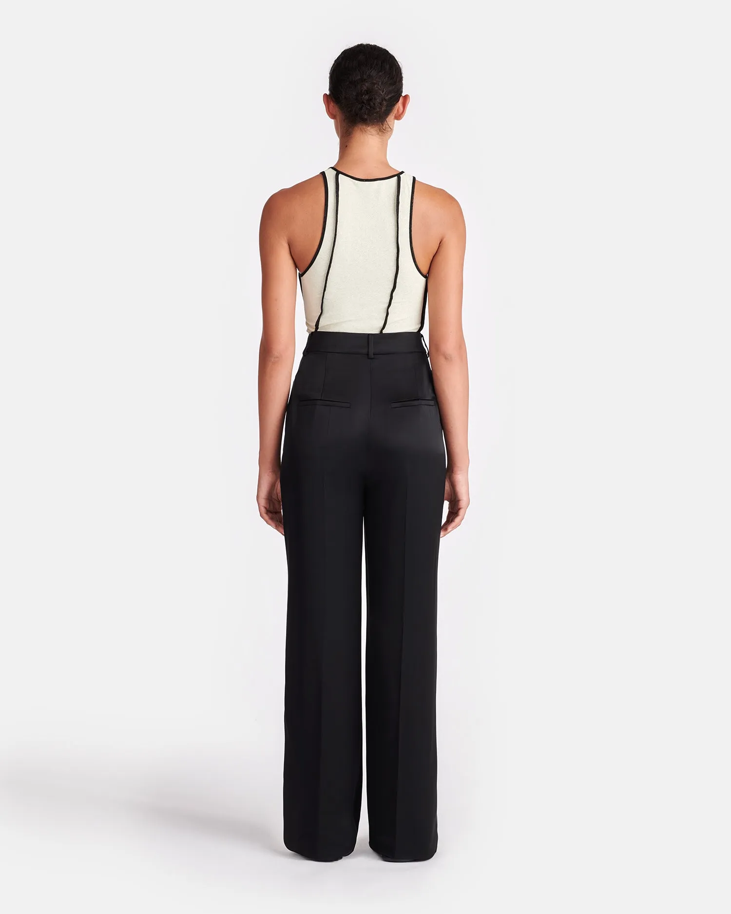 Zoelle - Slip-Satin Pants - Black sold by Nanushka product image thumbnail 3