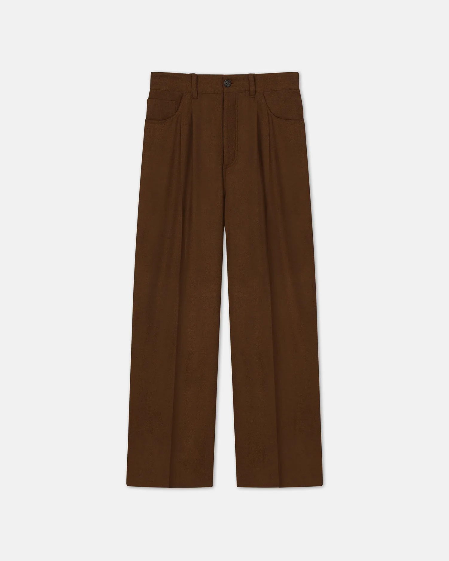 Elston - Sale Barrel-Leg Wool Pants - Umber sold by Nanushka