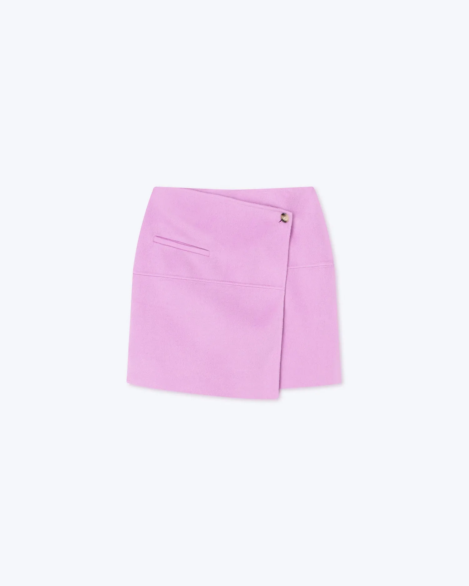 Kyla - Sale Double Wool Wrap Mini Skirt - Pink sold by Nanushka