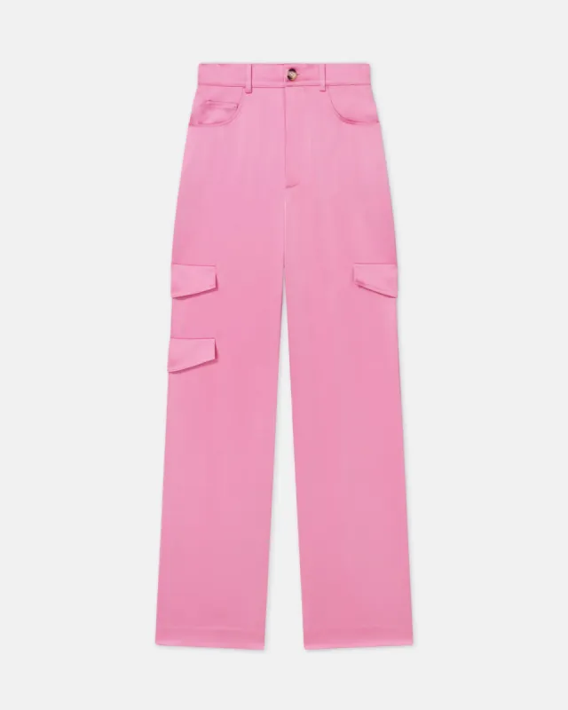 Cais - Sale Slip Satin Cargo Pants - Orchid made by Nanushka