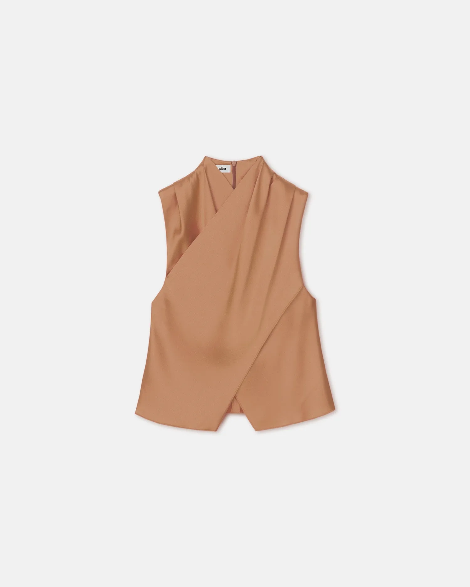 Difya - Sleeveless Top With High Neck - Biscuit sold by Nanushka