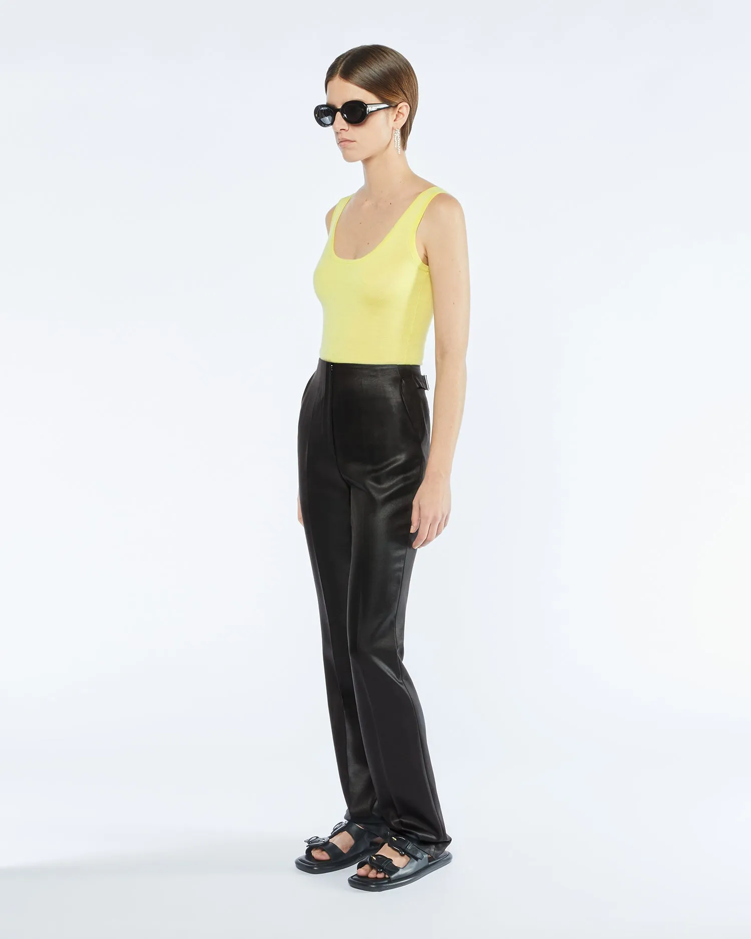 Maurie - Sale Tailored Satin Pants - Black sold by Nanushka product image thumbnail 4