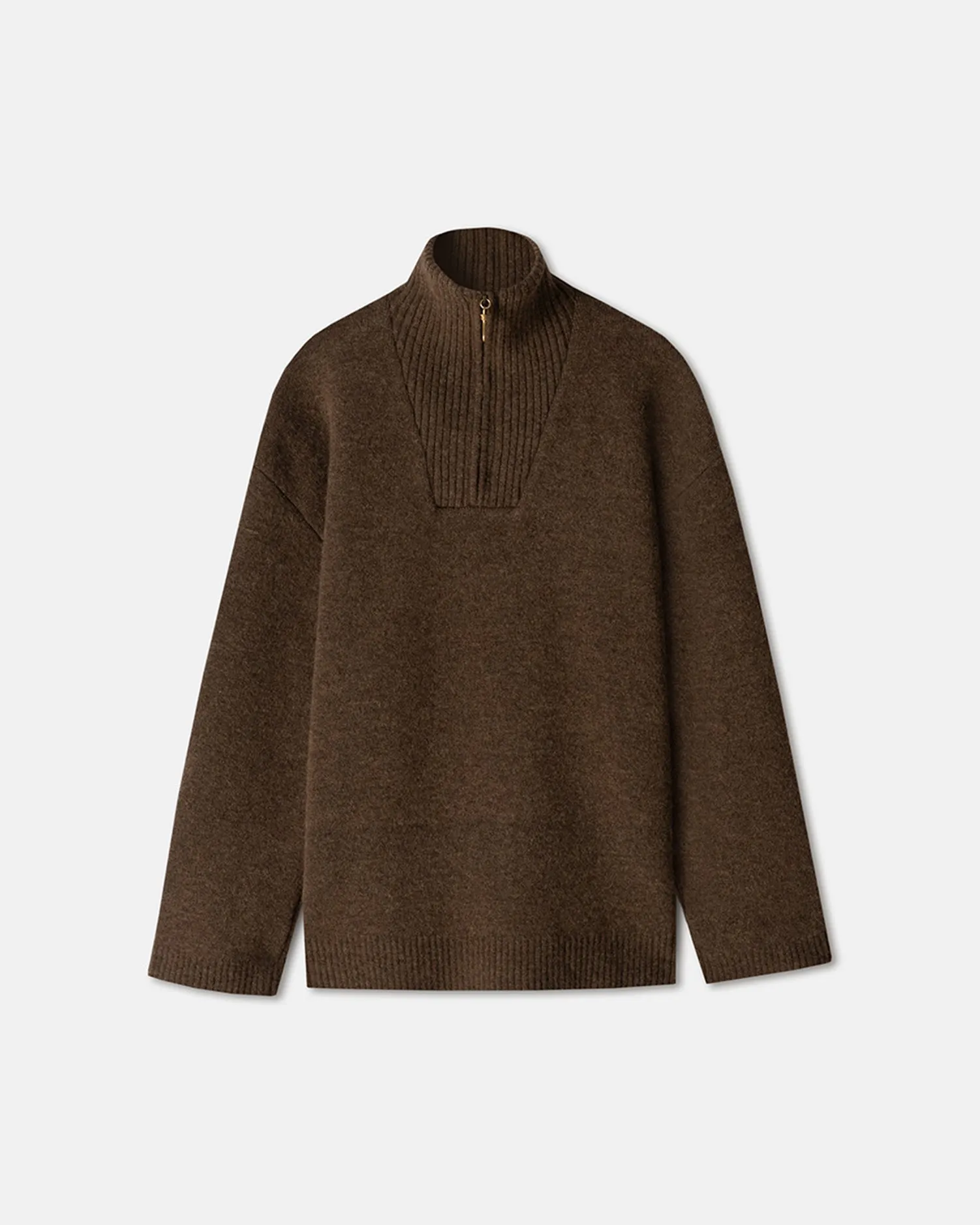 Zuma - Fluffy-Knit Sweater - Brown sold by Nanushka
