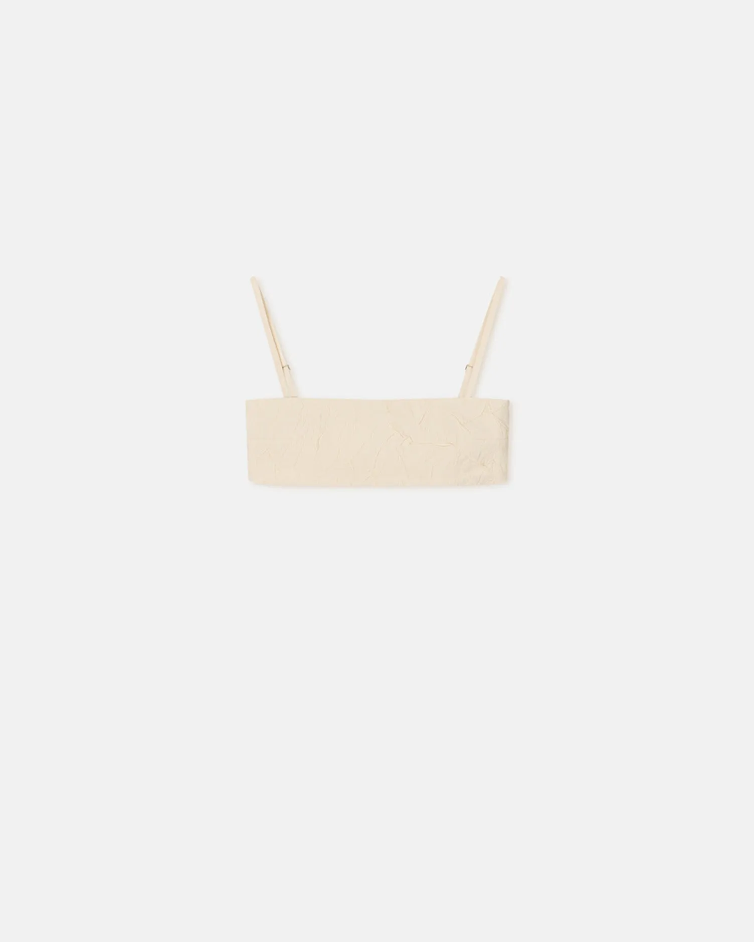 Cressy - Sculpted Glass Poplin Bralette - Oat sold by Nanushka