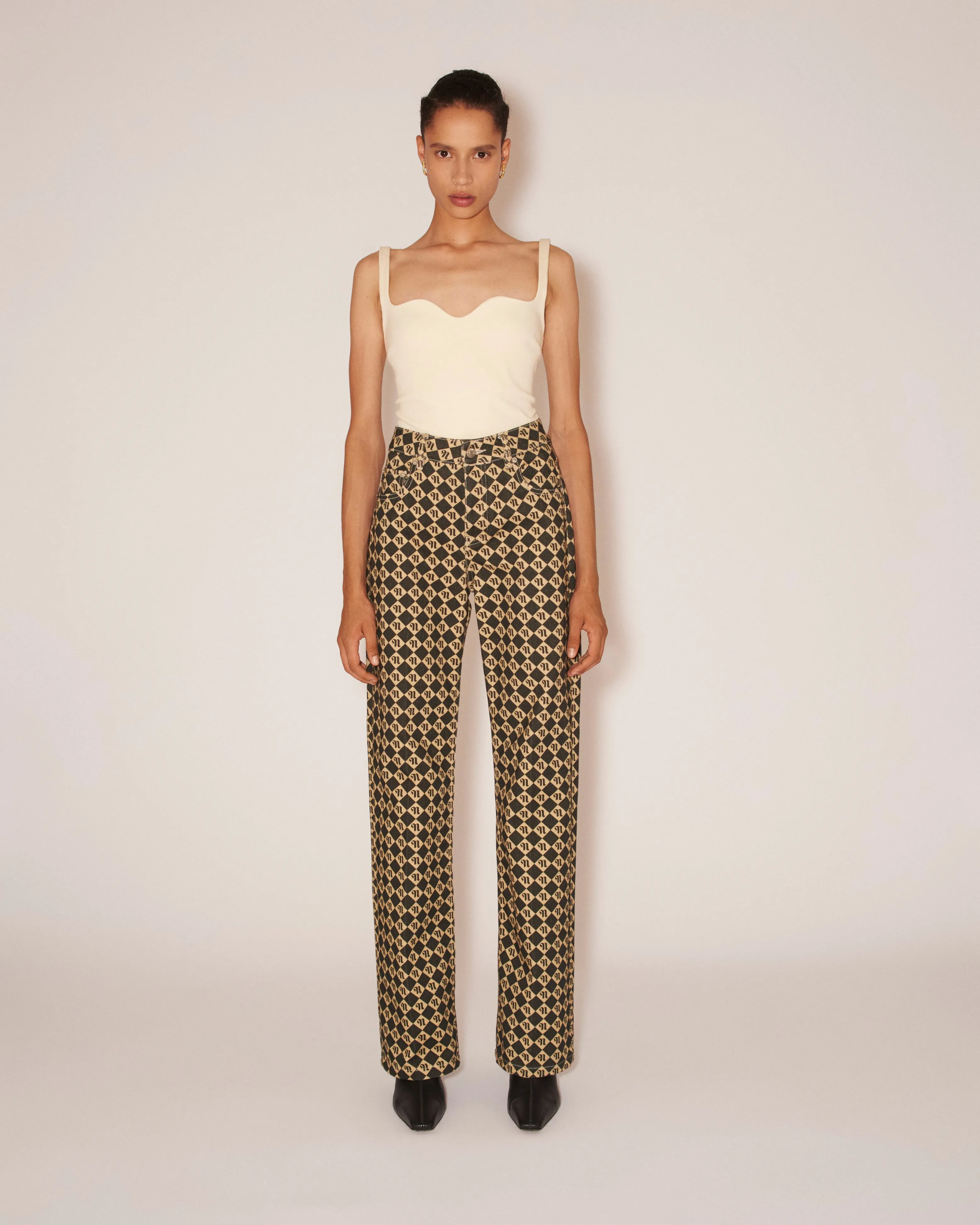 Lilou - Sale Double Jersey Sweetheart Neck Bodysuit - Creme sold by Nanushka product image thumbnail 3