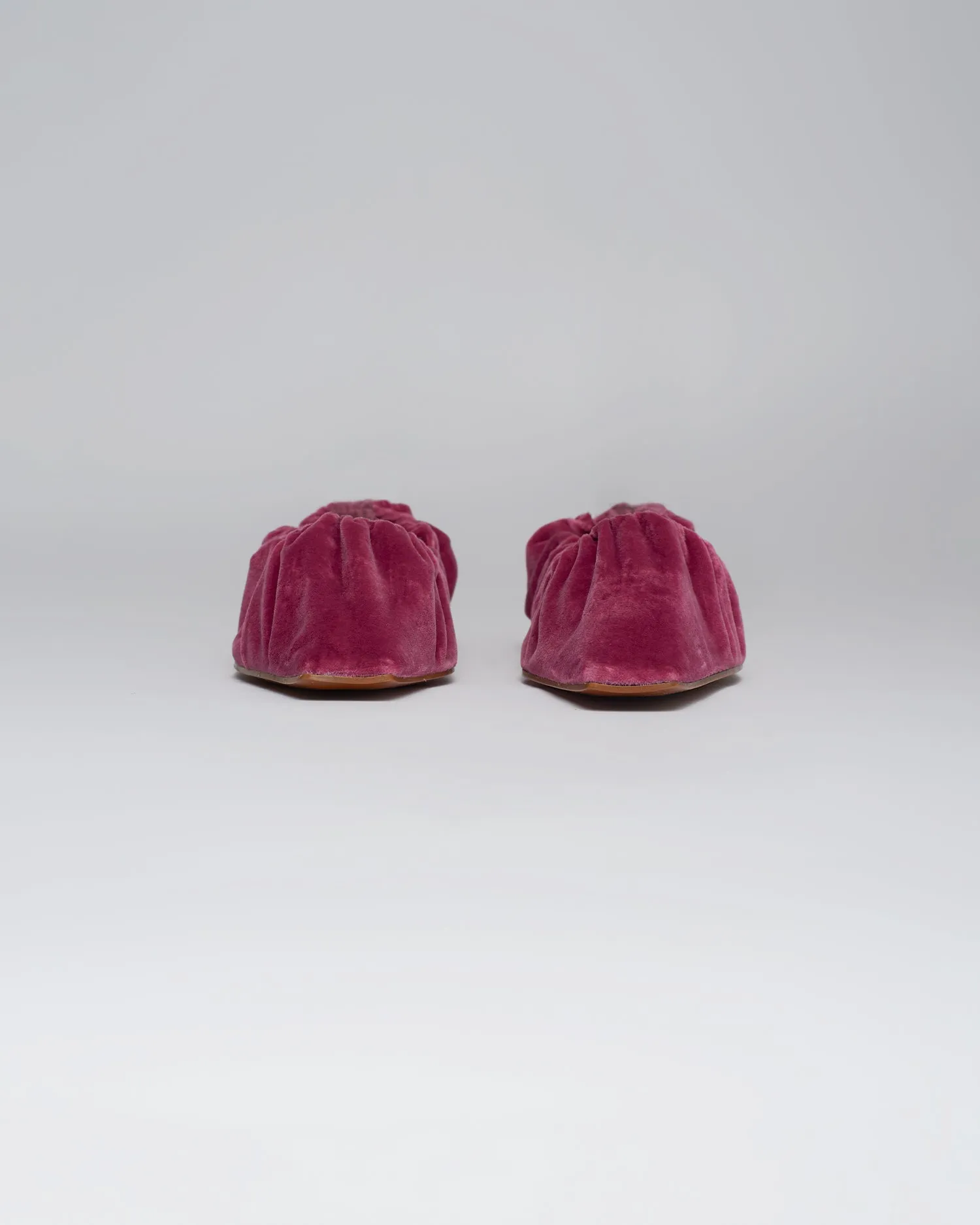 Matangi - Sale Ruched Velvet Flats - Peony Velvet sold by Nanushka product image thumbnail 2