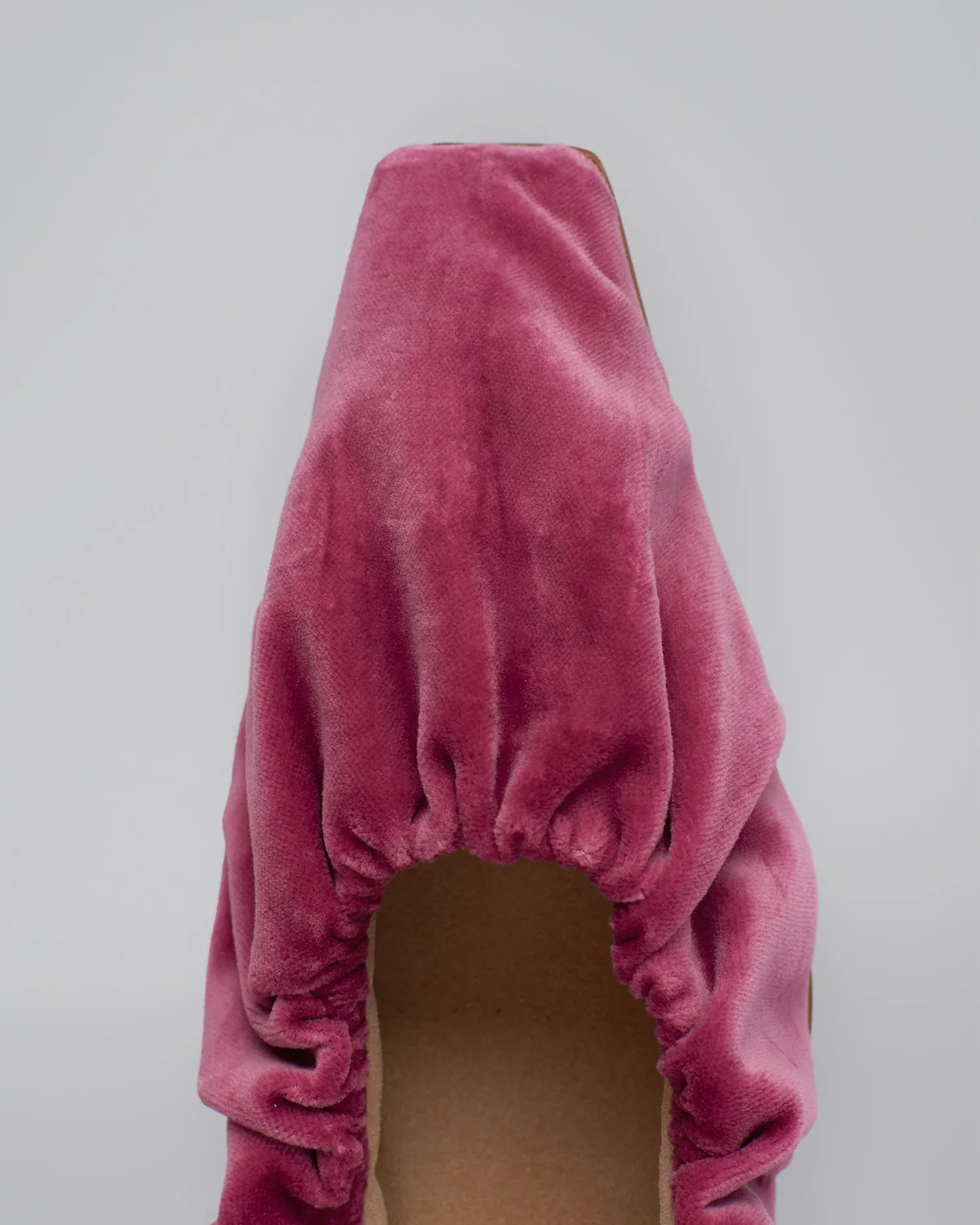 Matangi - Sale Ruched Velvet Flats - Peony Velvet sold by Nanushka product image thumbnail 4